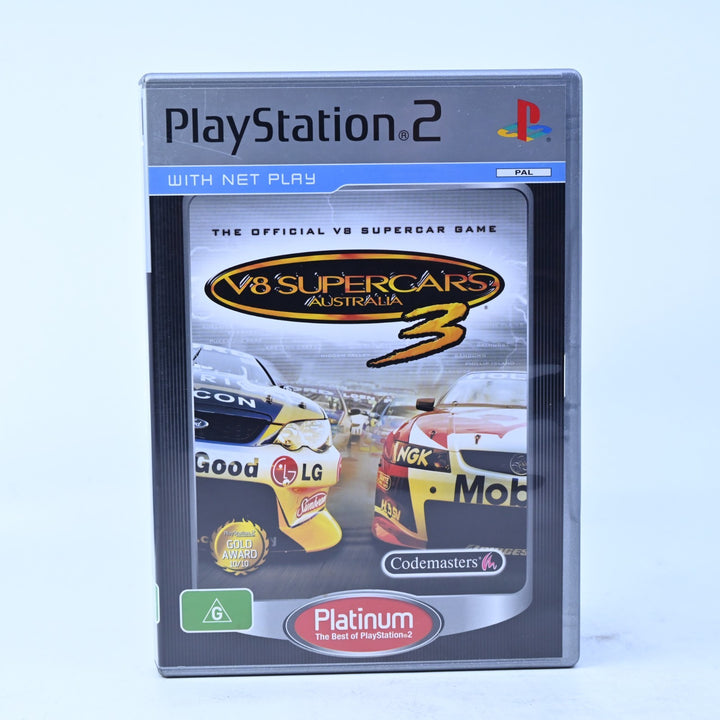 V8 Supercars Australia 3 - Sony Playstation 2 / PS2 Game + Manual - PAL