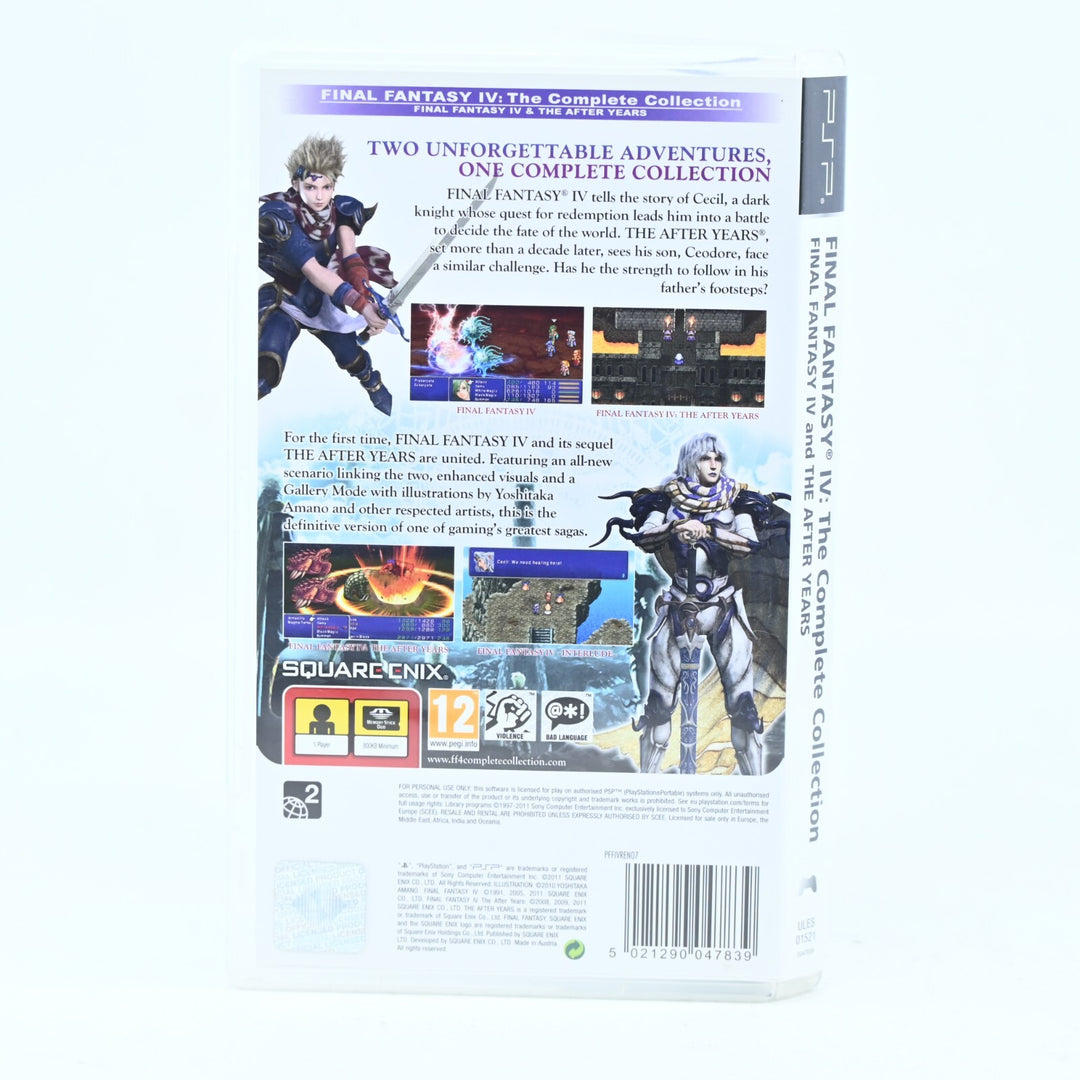 Final Fantasy IV The Complete Collection - Sony PSP Game + Manual - FREE POST!
