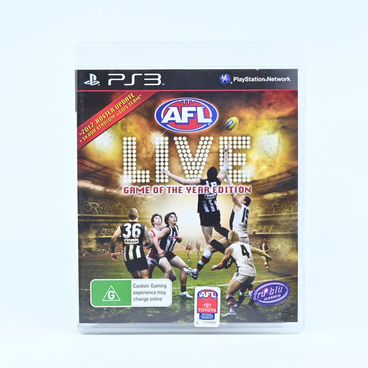 AFL Live: Game Of The Year Edition - Sony Playstation 3 / PS3 Game - MINT DISC!