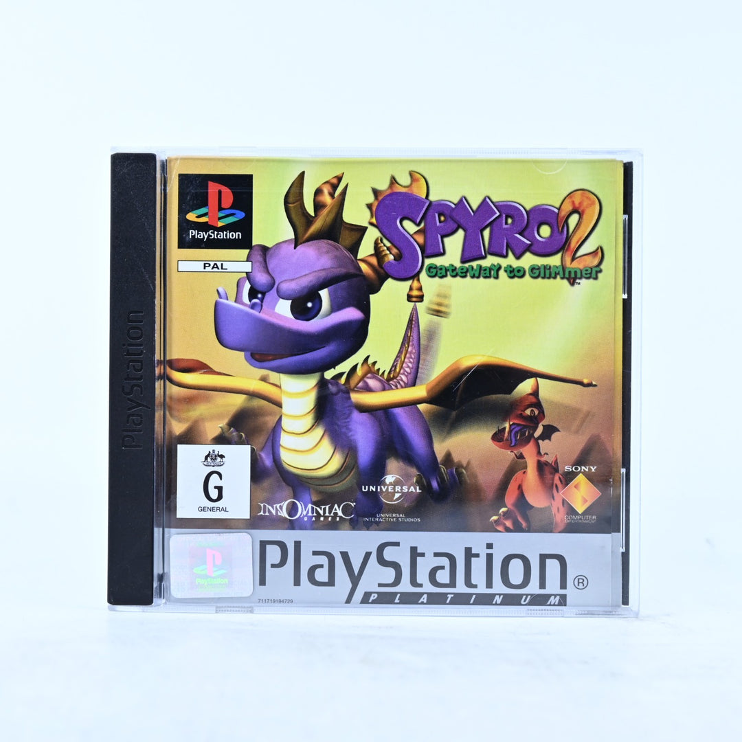 Spyro 2: Gateway to Glimmer - Sony Playstation 1 / PS1 Game + Manual - PAL