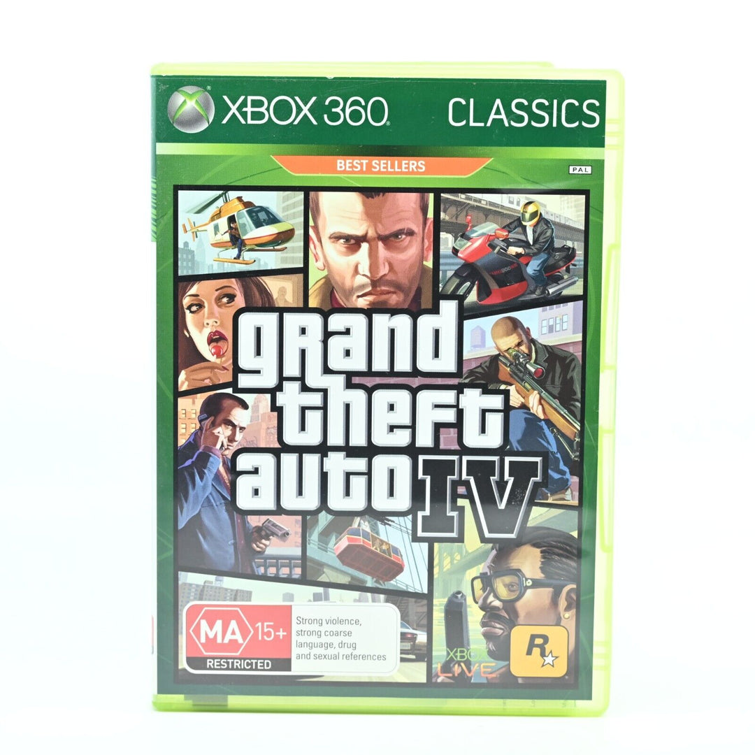 Grand Theft Auto IV 4 - Xbox 360 Game + Manual - PAL - MINT DISC!