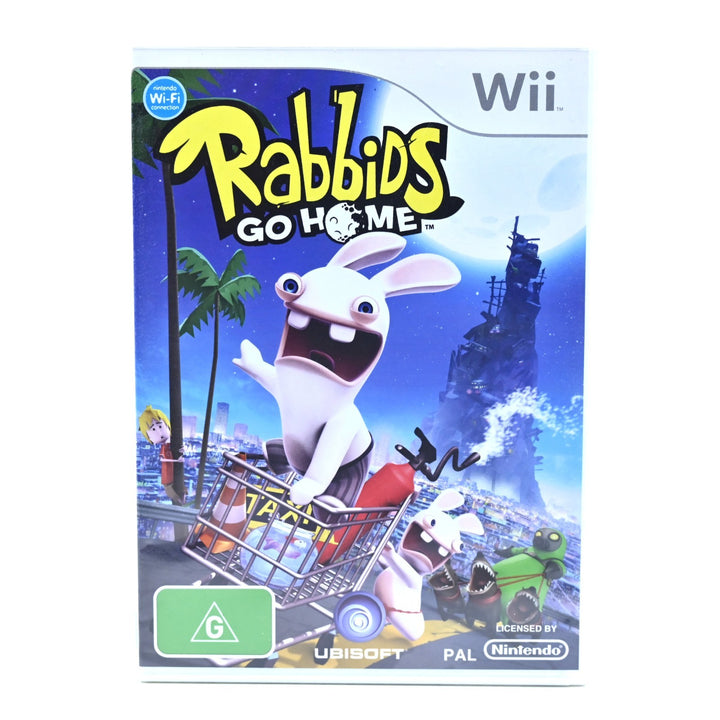 Rabbids Go Home - Nintendo Wii Game + Manual - PAL - MINT DISC!