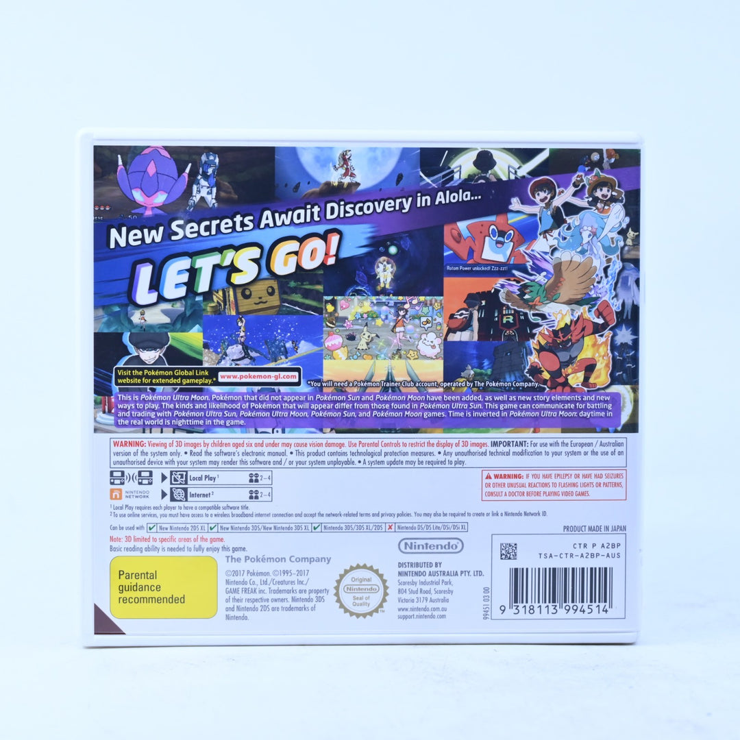 Pokemon Ultra Moon - Nintendo 3DS Game - PAL + Manual - FREE POST!