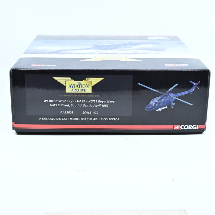 Corgi Aviation 1:72 Westland WG-13 Lynx HAS2 AA39003 - Die Cast Helicopter