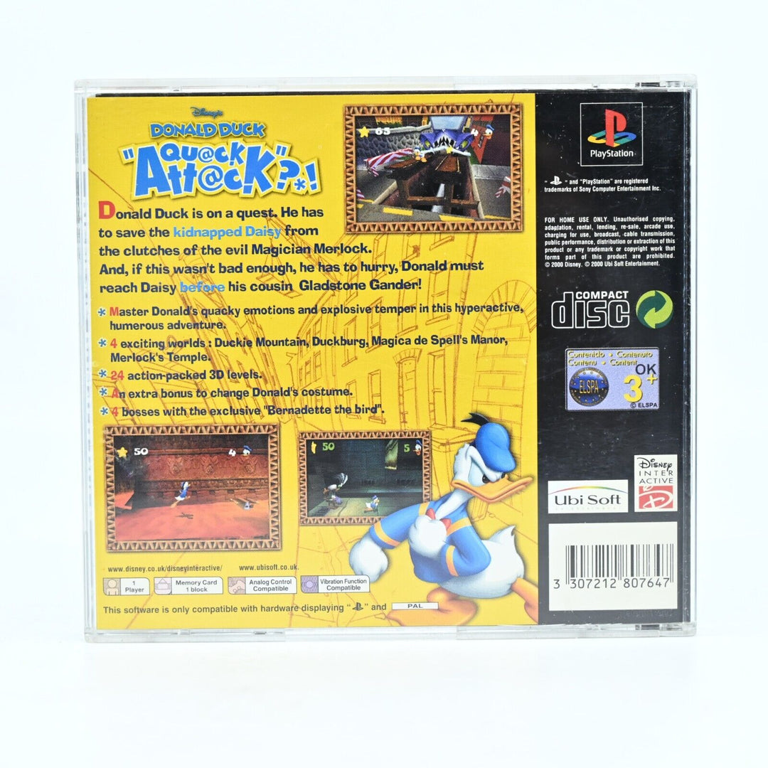 Disney's Donald Duck Quack Attack - Sony Playstation 1 / PS1 Game - PAL