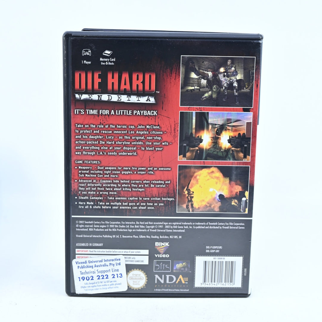 Die Hard Vendetta - Nintendo Gamecube Game + Manual - PAL - FREE POST!