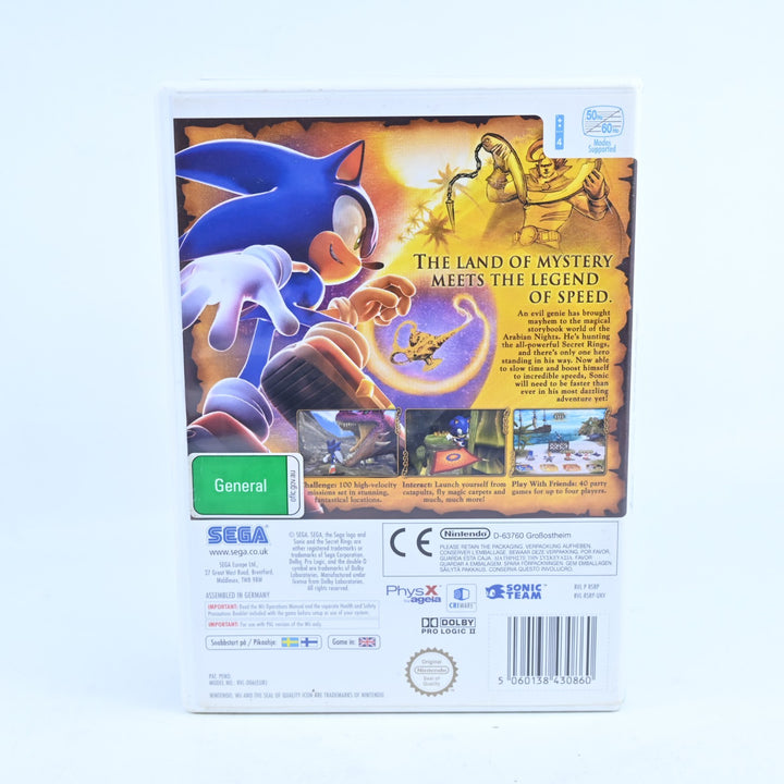 Sonic and the Secret Rings - Nintendo Wii Game + Manual - PAL - MINT DISC!