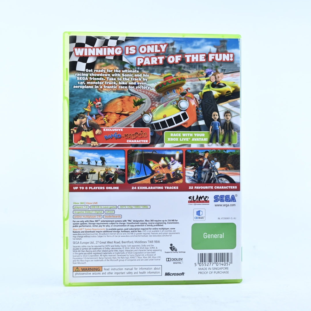 Sonic & Sega All-Stars Racing with Banjo & Kazooie - Xbox 360 Game + Manual