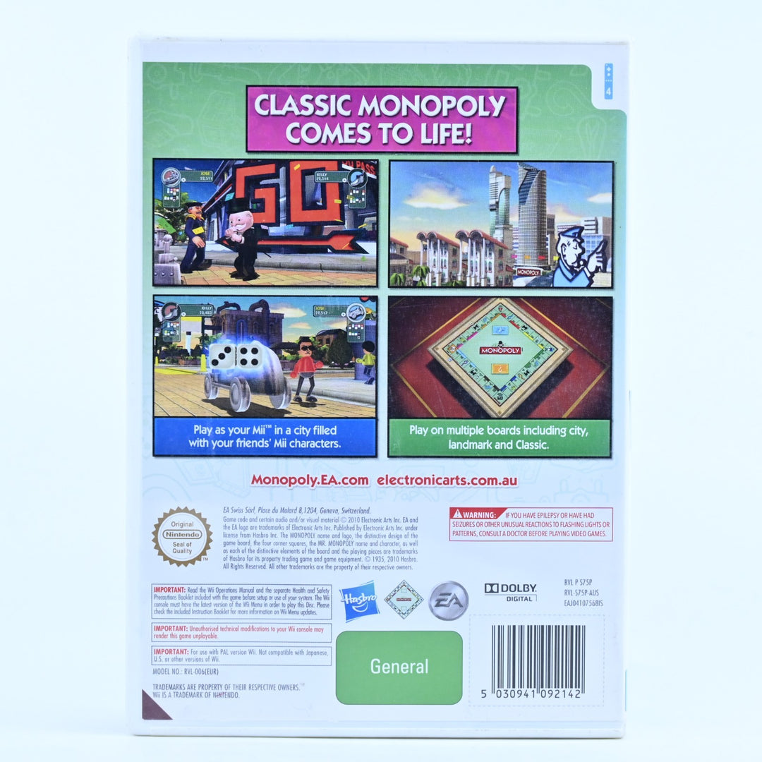 Monopoly Streets - Nintendo Wii Game + Manual - PAL - MINT DISC!