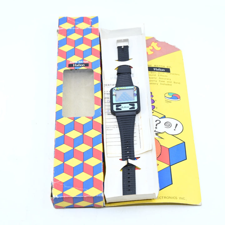 Q-Bert - Game Watch by Halion - In-Box - NOT WORKING