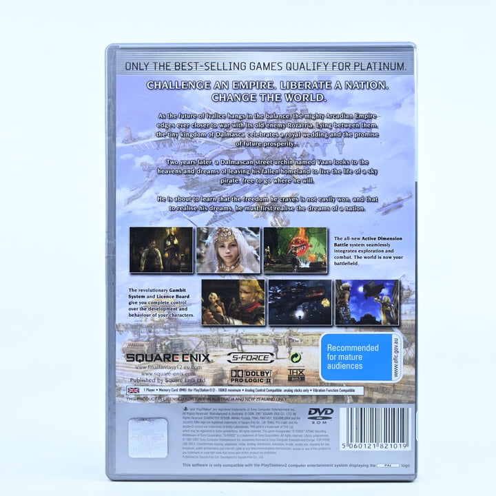 Final Fantasy XII - Sony Playstation 2 / PS2 Game + Manual - PAL