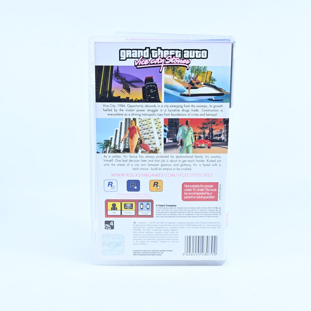 Grand Theft Auto: Vice City Stories - Sony PSP Game + Manual + Map - FREE POST!