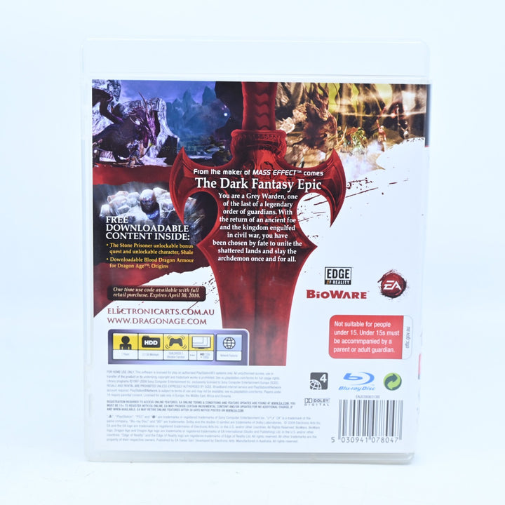 Dragon Age: Origins - Sony Playstation 3 / PS3 Game + Manual - FREE POST!