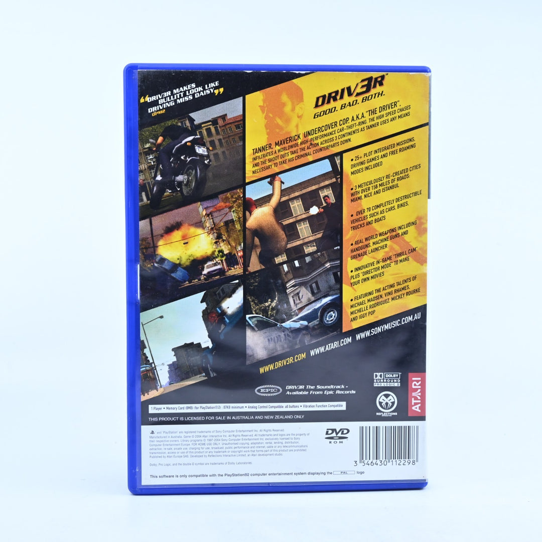 Driv3r / Driver 3 - Sony Playstation 2 / PS2 Game - No Manual - PAL - MINT DISC!