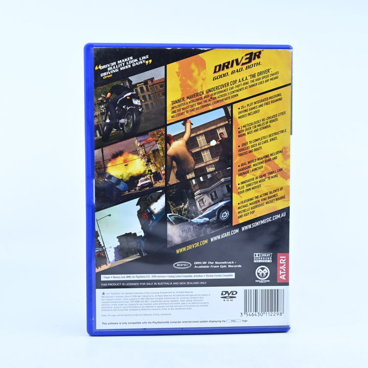 Driv3r / Driver 3 - Sony Playstation 2 / PS2 Game - No Manual - PAL - MINT DISC!