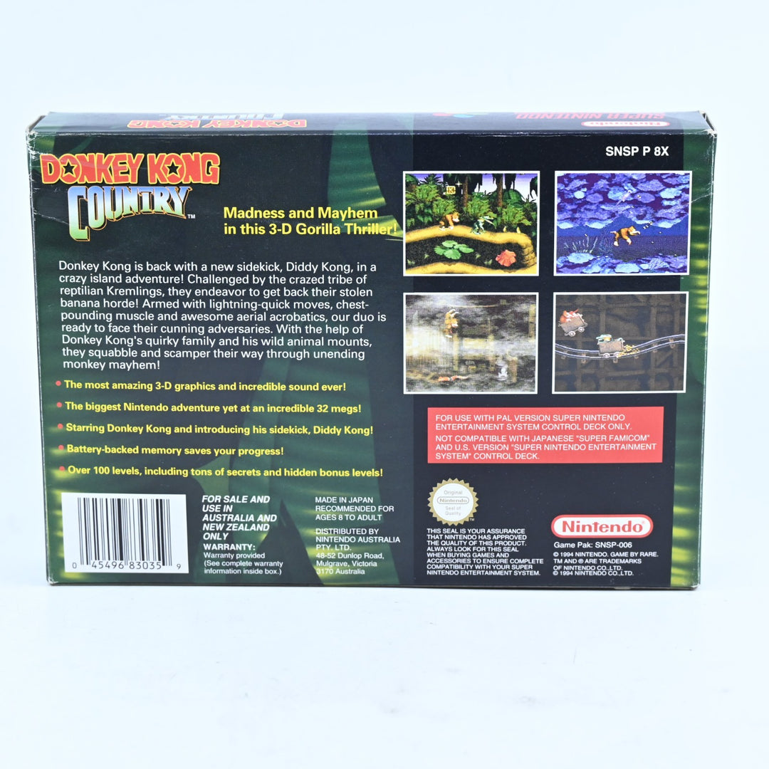 Donkey Kong Country - Super Nintendo / SNES Boxed Game - PAL - FREE POST!