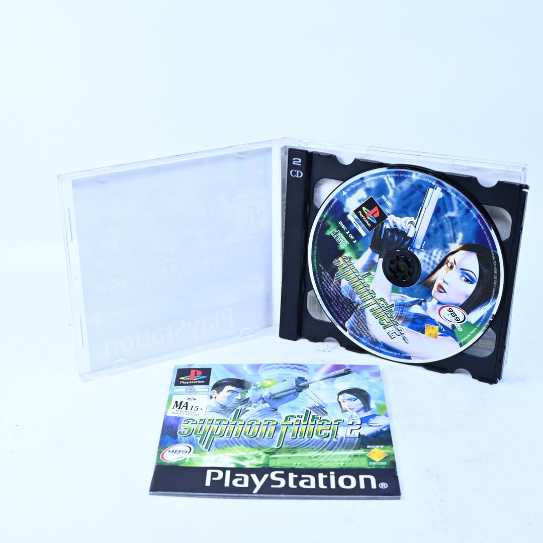 Syphon Filter 2 - Sony Playstation 1 / PS1 Game + Manual - PAL - MINT DISC!