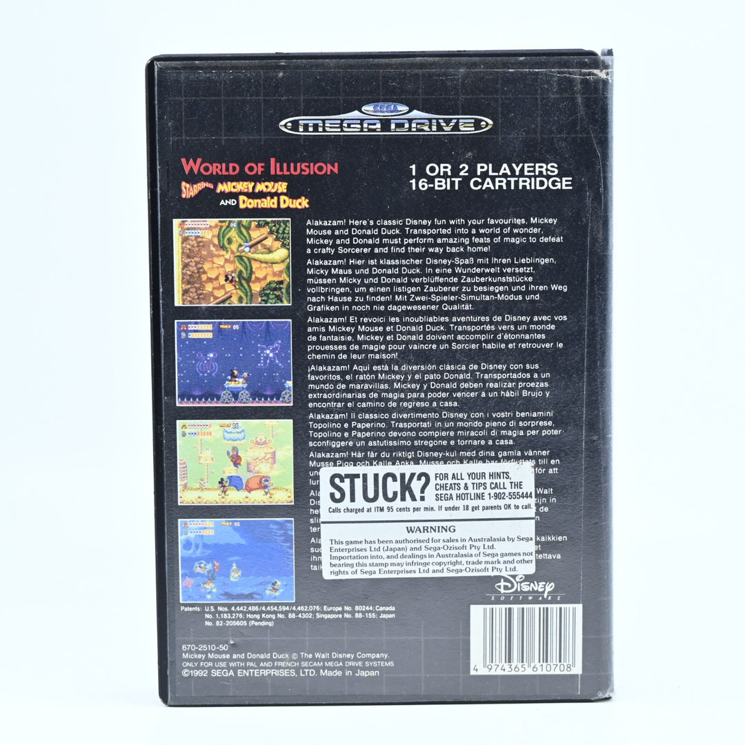 World of Illusion - No Manual - Sega Mega Drive Game - PAL - FREE POST!