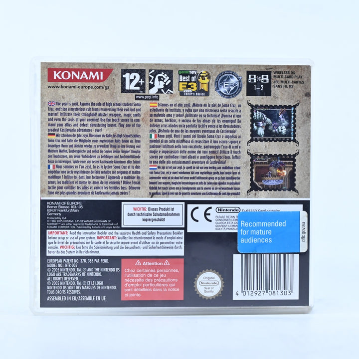 Castlevania: Dawn of Sorrow - Nintendo DS Game - PAL + Manual - FREE POST!