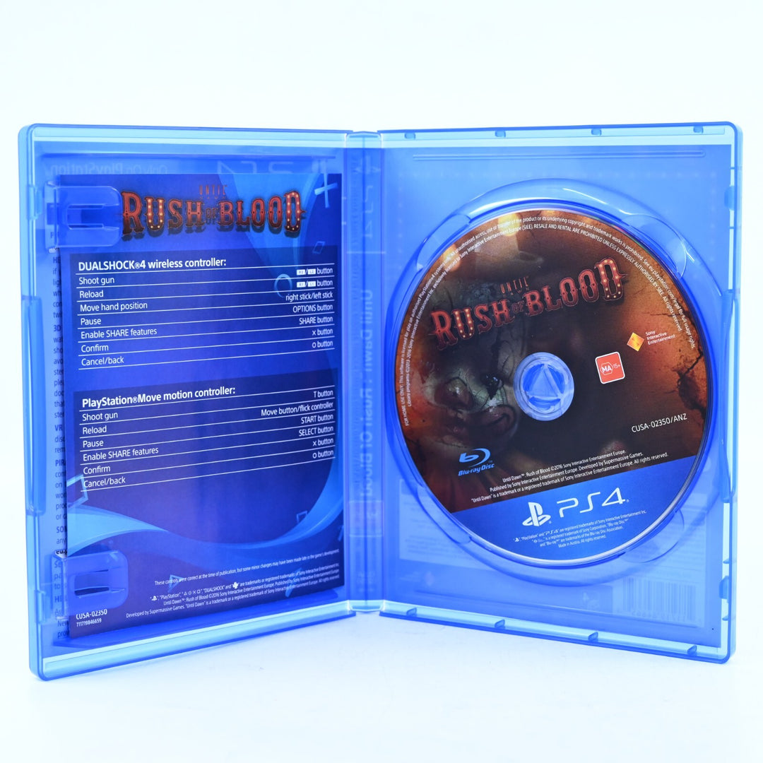 Until Dawn: Rush of Blood - Sony Playstation 4 / PS4 Game - FREE POST!