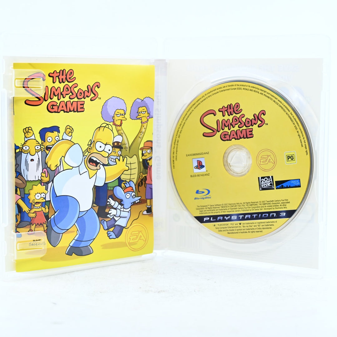 The Simpsons Game  - Sony Playstation 3 / PS3 Game + Manual - FREE POST!