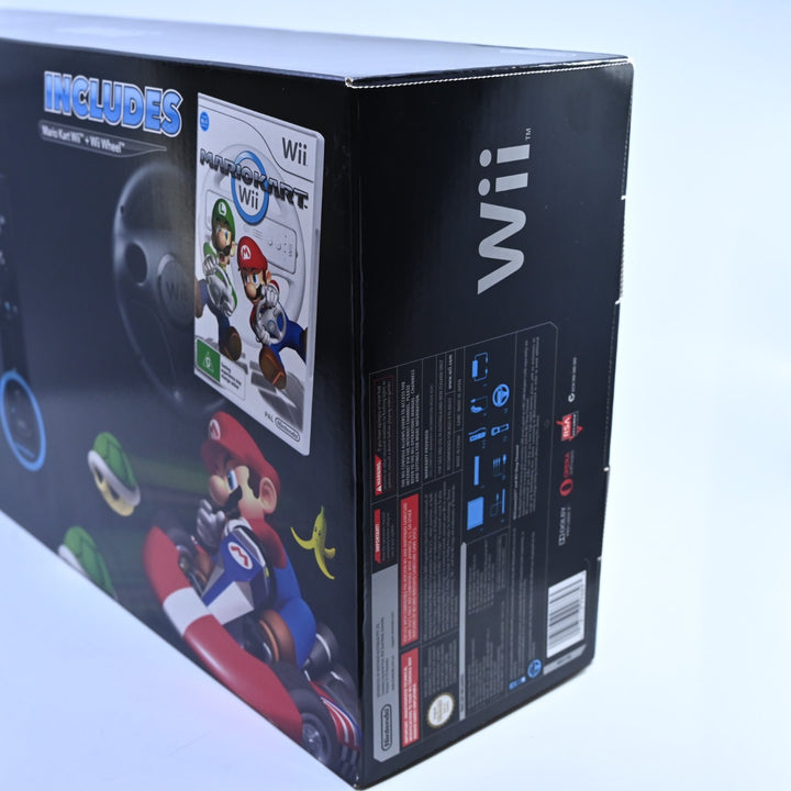 UNUSED! Mario Kart Wii Pack - Black - Nintendo Wii Boxed Console - AUS PAL