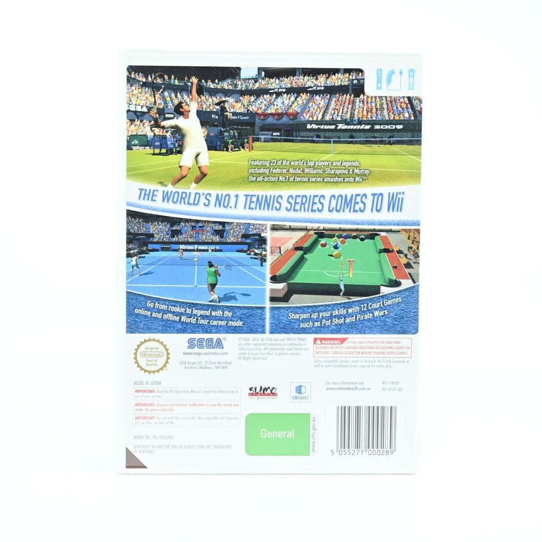 Virtua Tennis 2009 - Nintendo Wii Game - PAL - FREE POST!