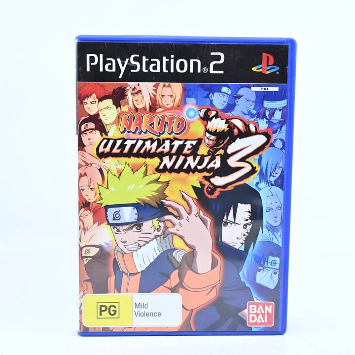 Naruto: Ultimate Ninja 3 - Sony Playstation 2 / PS2 Game + Manual - PAL
