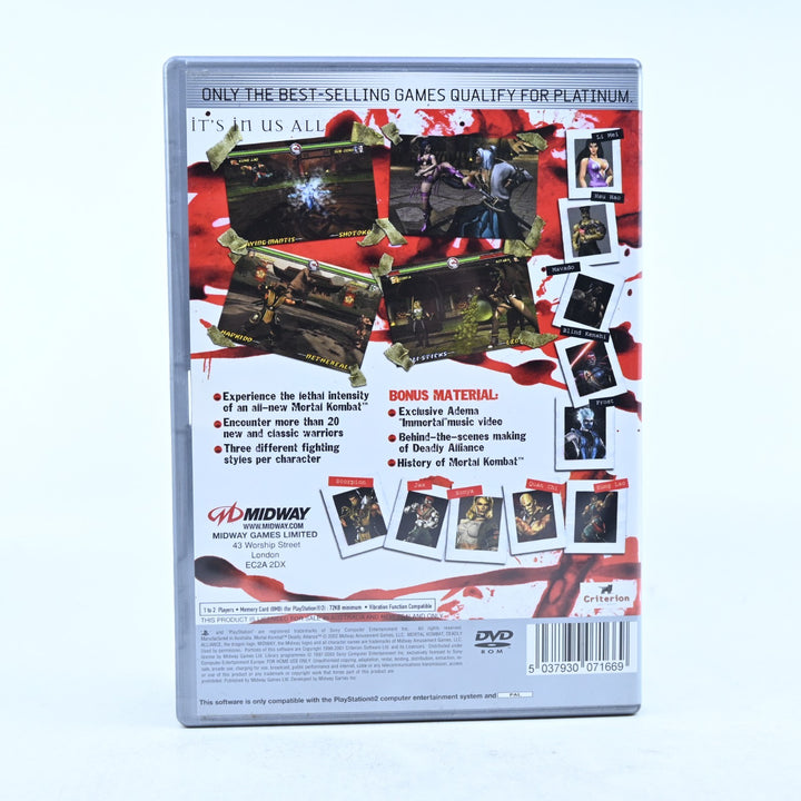 Mortal Kombat: Deadly Alliance - Sony Playstation 2 / PS2 Game + Manual - PAL