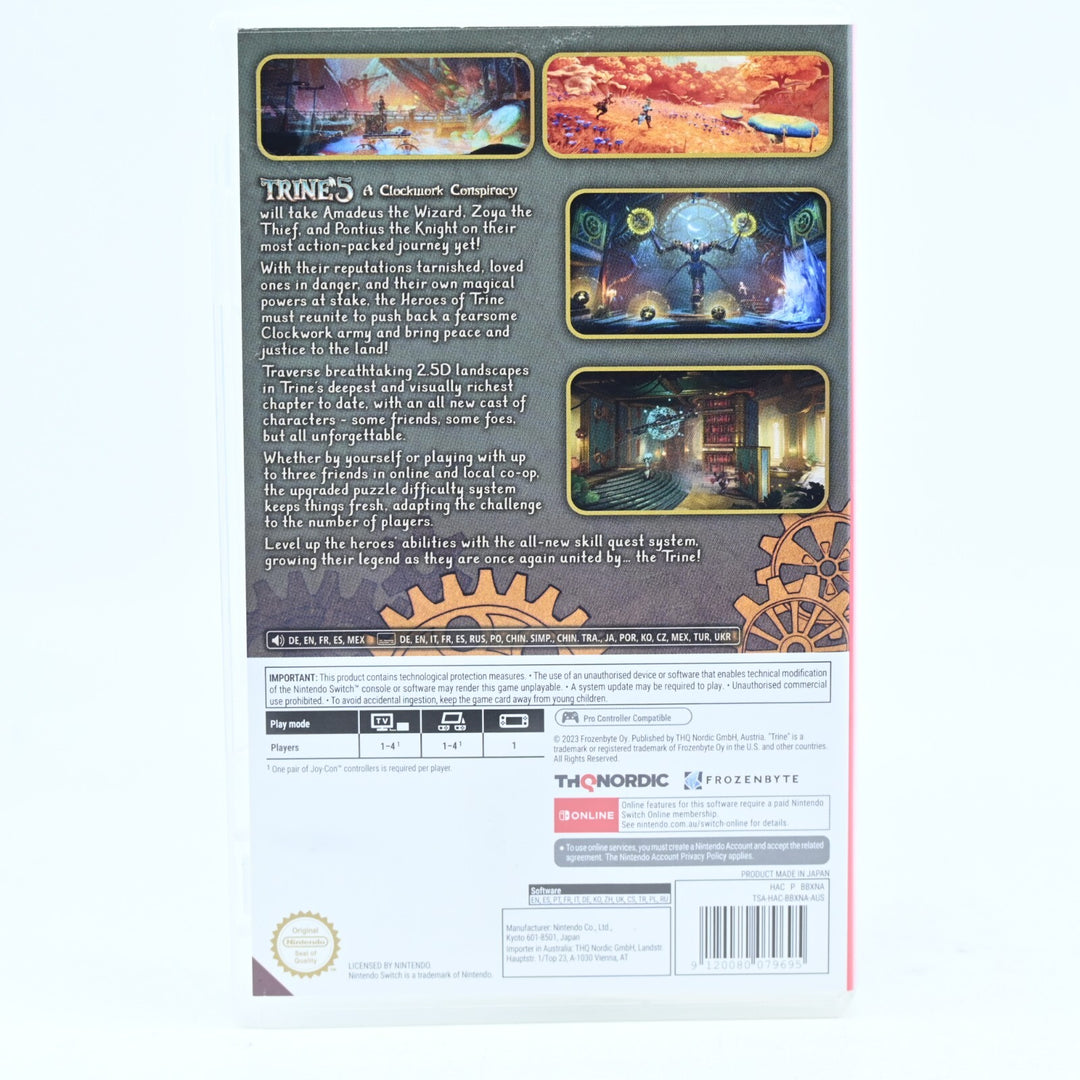Trine 5: A Clockwork Conspiracy - Nintendo Switch Game - FREE POST!