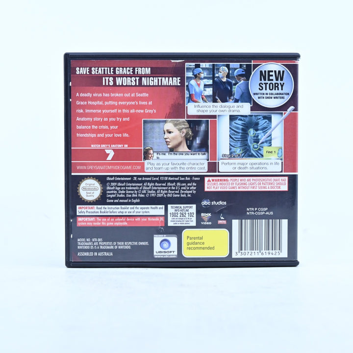Grey's Anatomy: The Video Game - Nintendo DS Game - PAL + Manual - FREE POST!