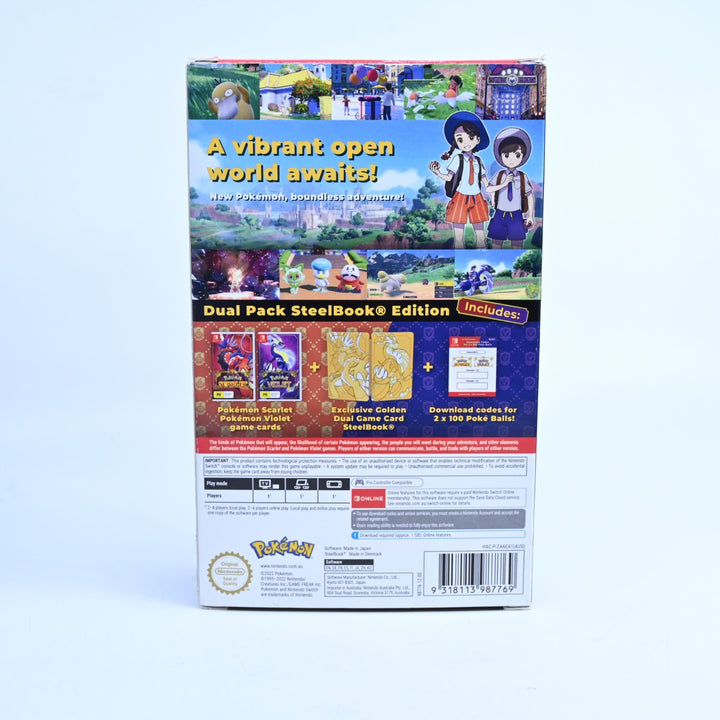 Pokemon Scarlet + Violet Dual Pack Steelbook Edition - Nintendo Switch Game