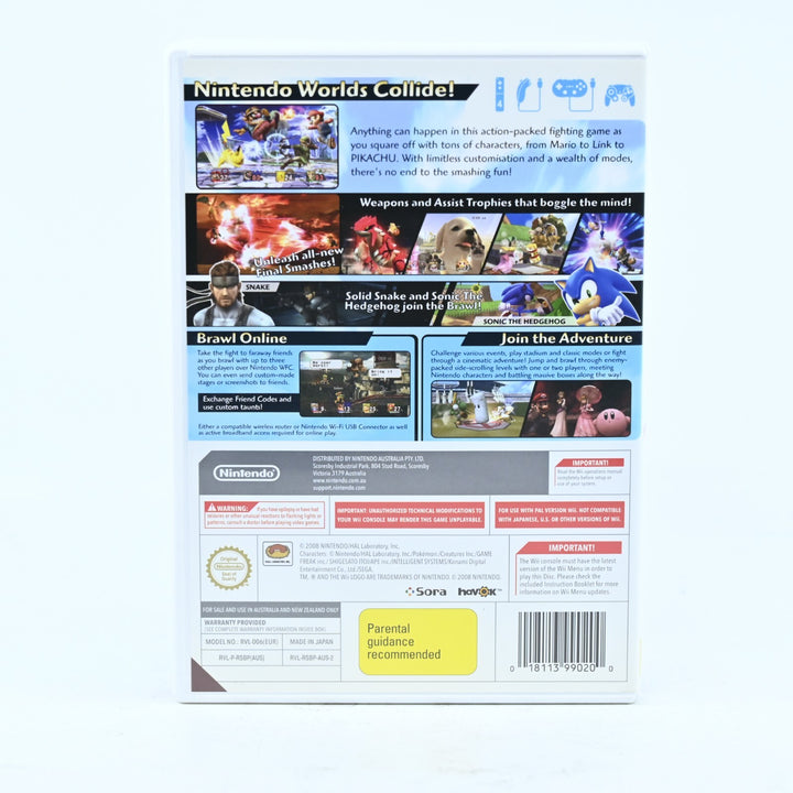 Super Smash Bros. Brawl - Nintendo Wii Game + Manual - PAL - MINT DISC!