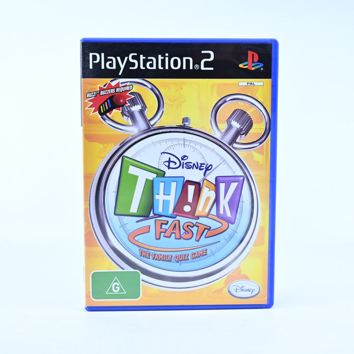 Disney Think Fast - Sony Playstation 2 / PS2 Game + Manual - PAL - MINT DISC!