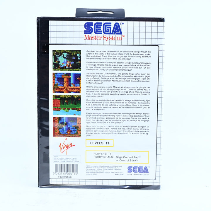 The Jungle Book - No Manual - Sega Master System Game - PAL - FREE POST!