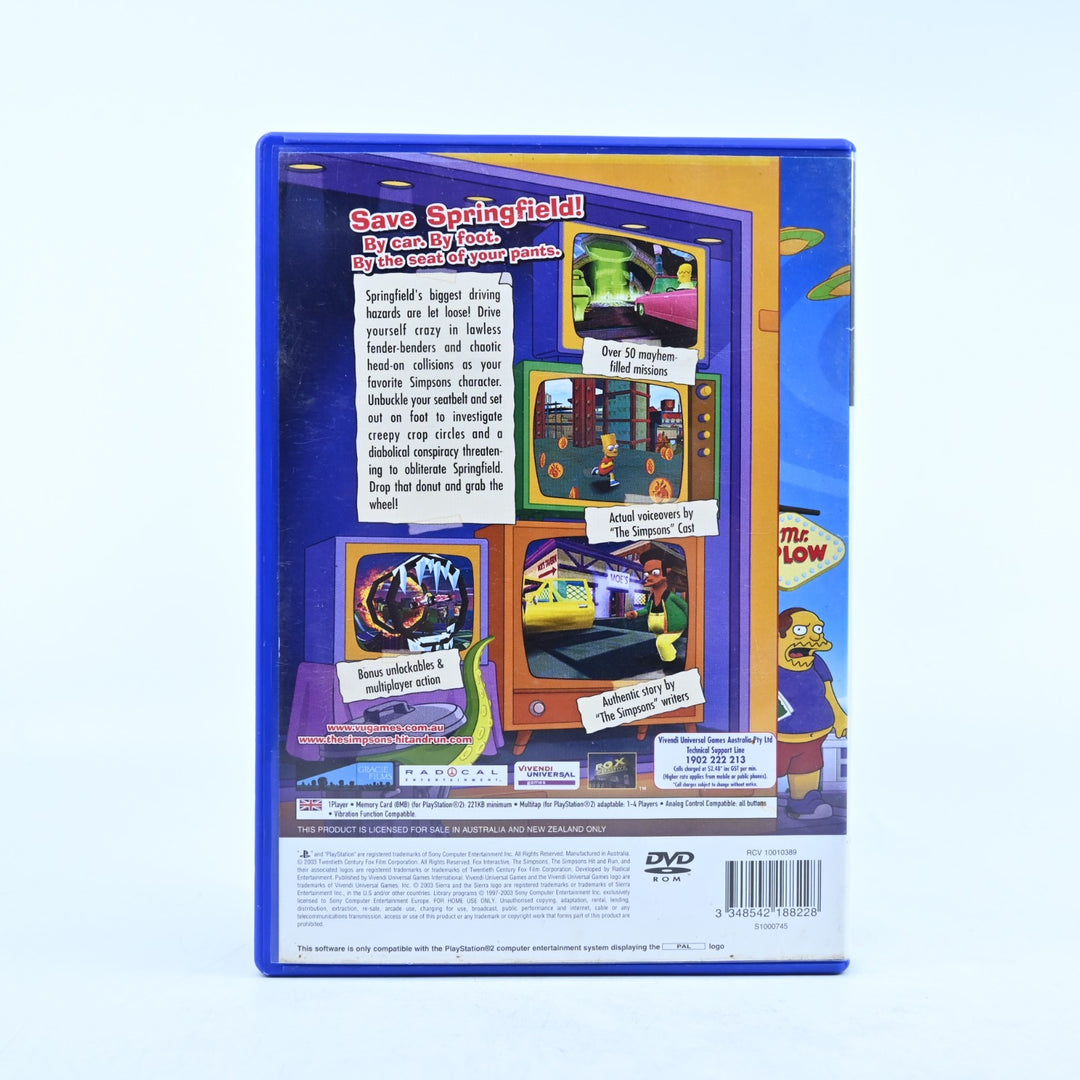 The Simpsons Hit & Run - Sony Playstation 2 / PS2 Game + Manual - PAL