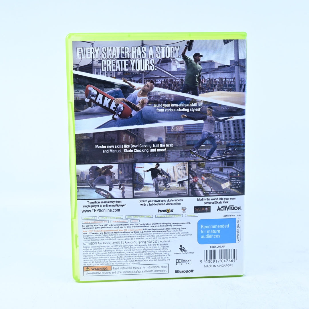 Tony Hawks Proving Ground - Xbox 360 Game + Manual - PAL - MINT DISC!