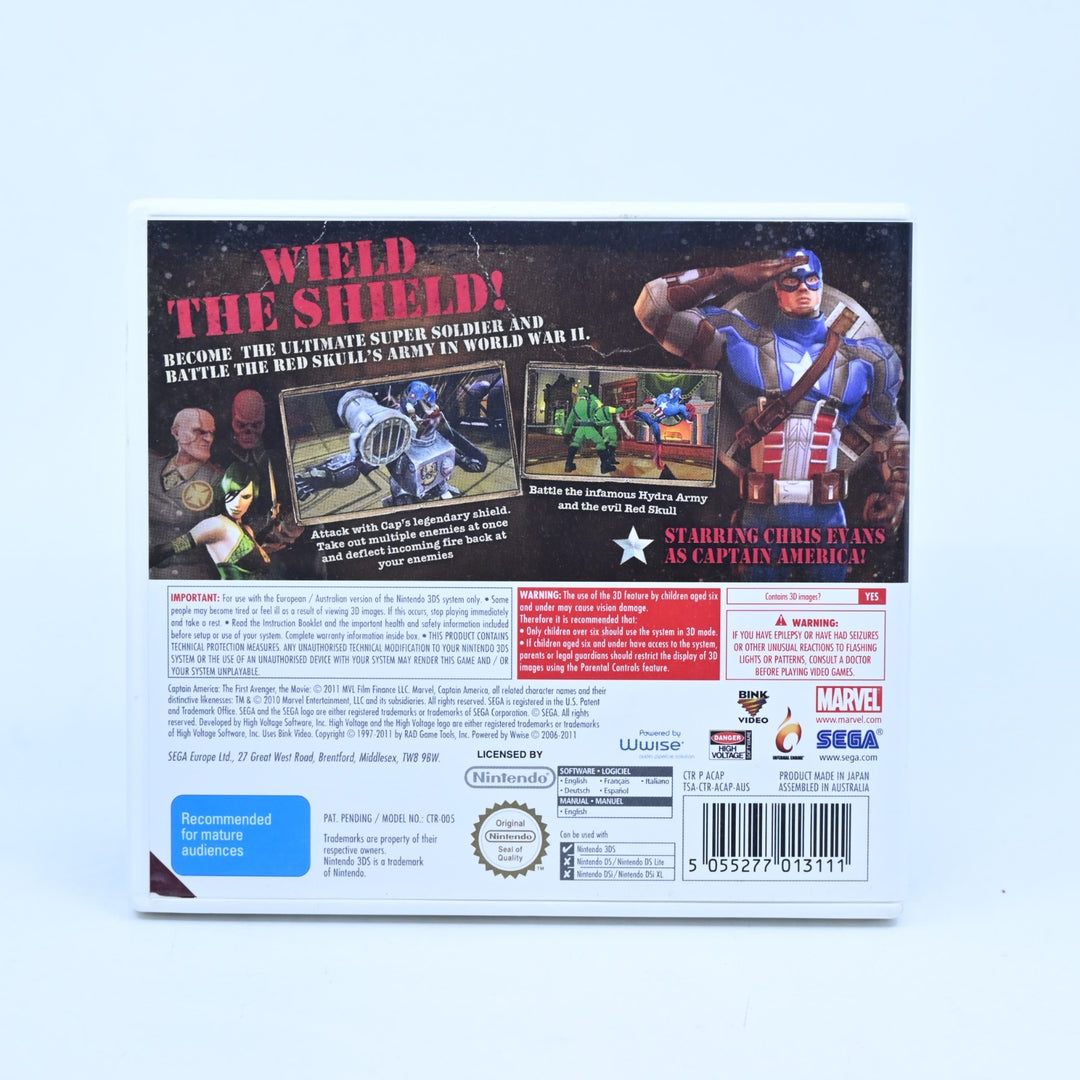 Captain America: Super Soldier - Nintendo 3DS Game - PAL + Manual - FREE POST!