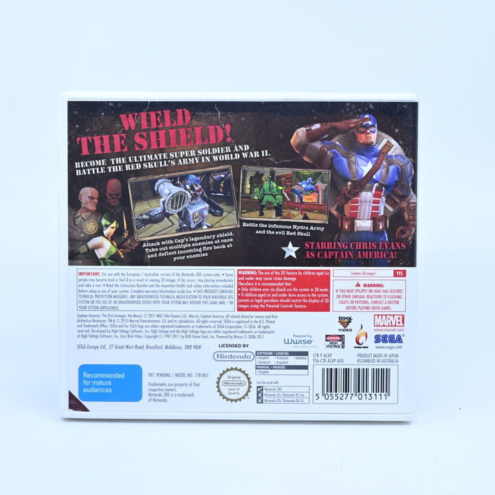 Captain America: Super Soldier - Nintendo 3DS Game - PAL + Manual - FREE POST!