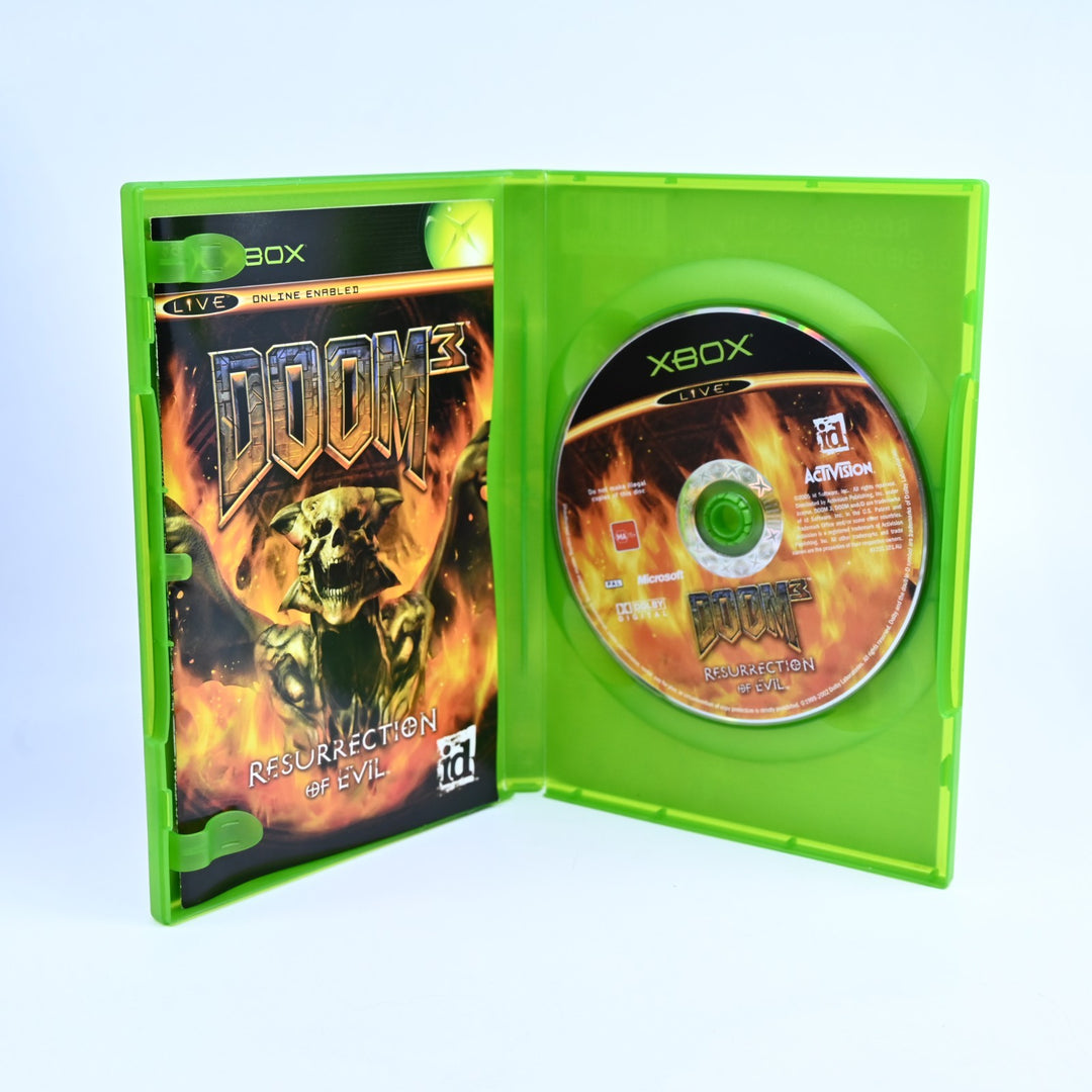 Doom 3: Resurrection of Evil - Original Xbox Game + Manual - PAL - MINT DISC!