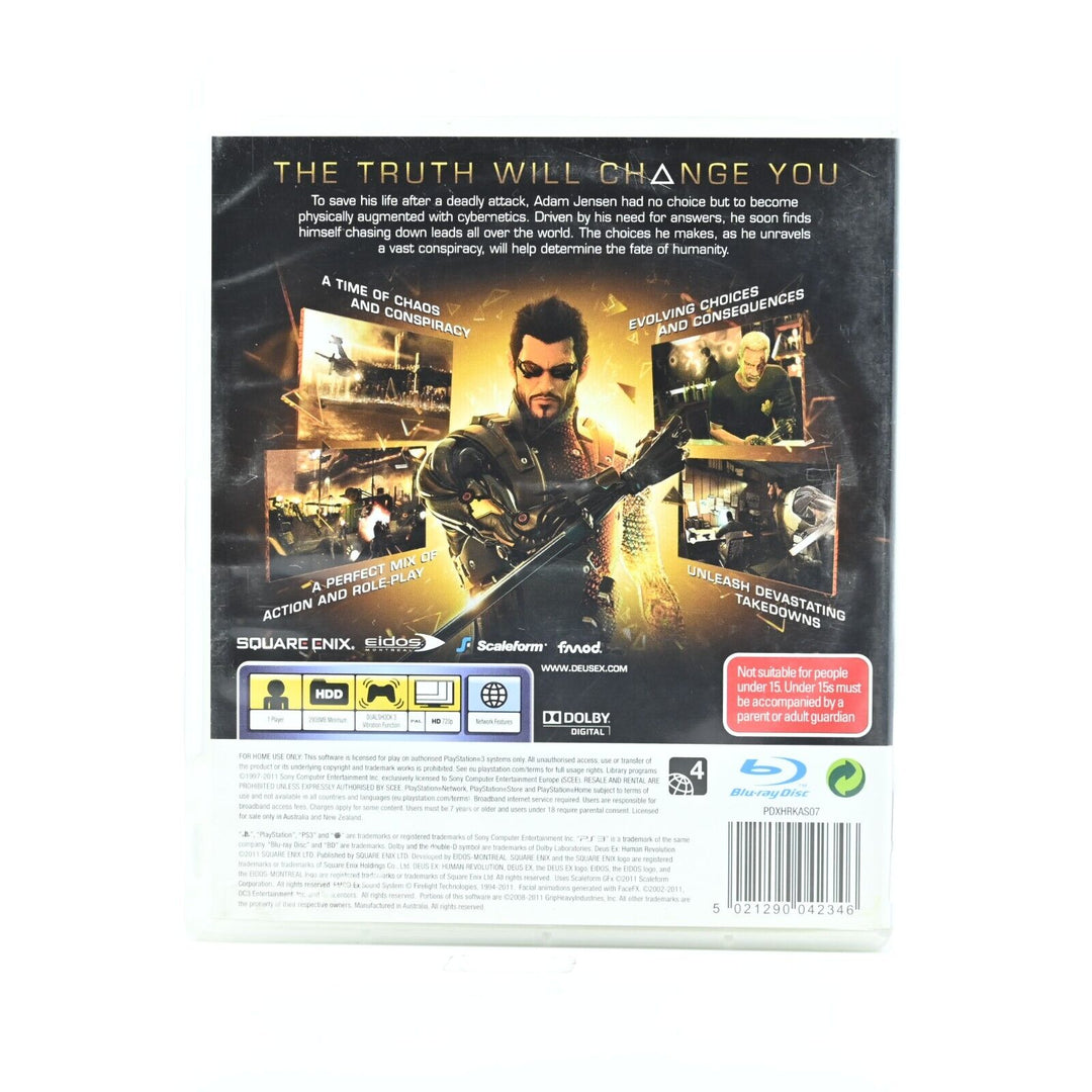 Deus Ex: Human Revolution - Sony Playstation 3 / PS3 Game - FREE POST!