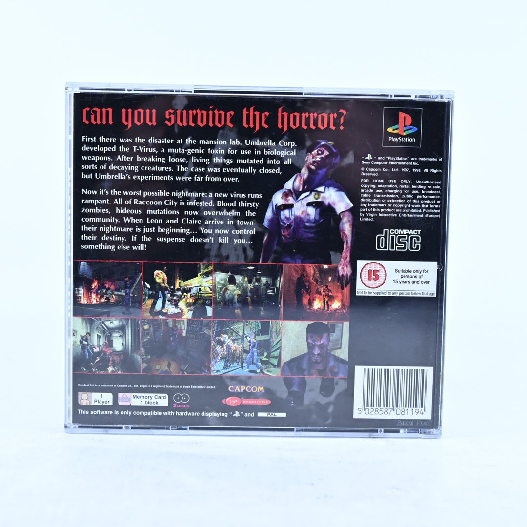 Resident Evil 2 - Sony Playstation 1 / PS1 Game + Manual - PAL - MINT DISC!