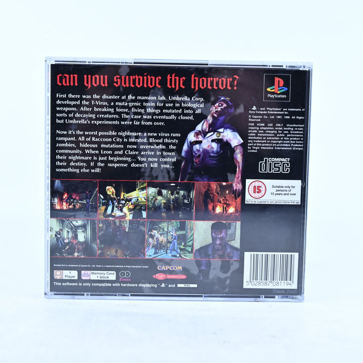Resident Evil 2 - Sony Playstation 1 / PS1 Game + Manual - PAL - MINT DISC!