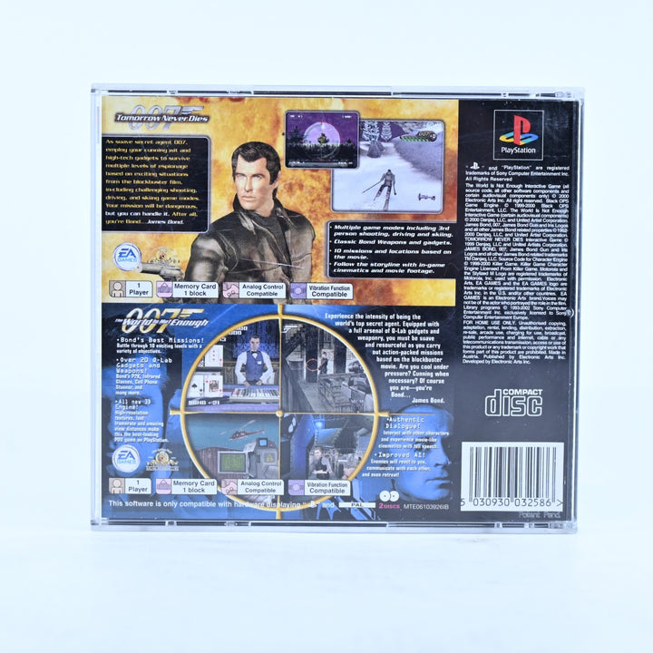 007 Tomorrow Never Dies / The World Is Not Enough - PS1 Game - No Manual