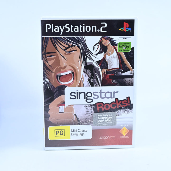 SingStar Rocks! - Sony Playstation 2 / PS2 Game + Manual - PAL - MINT DISC