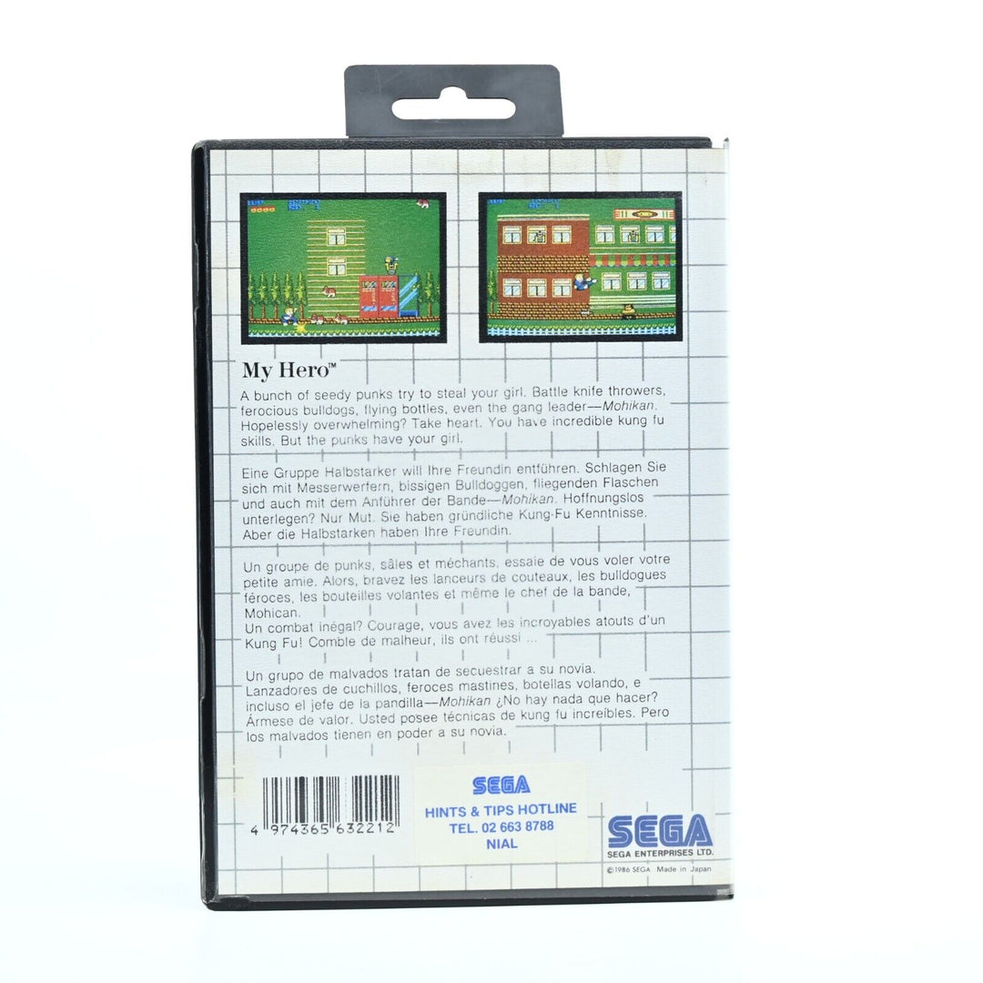 My Hero - No Manual - Sega Master System Game - PAL - FREE POST!