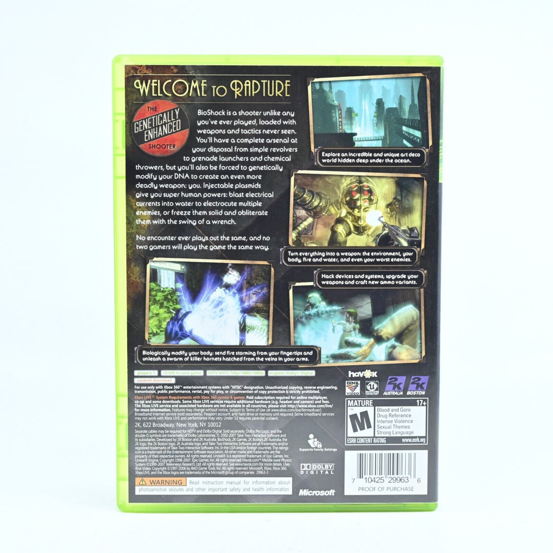 Bioshock - Xbox 360 Game + Manual - NTSC-U - FREE POST!