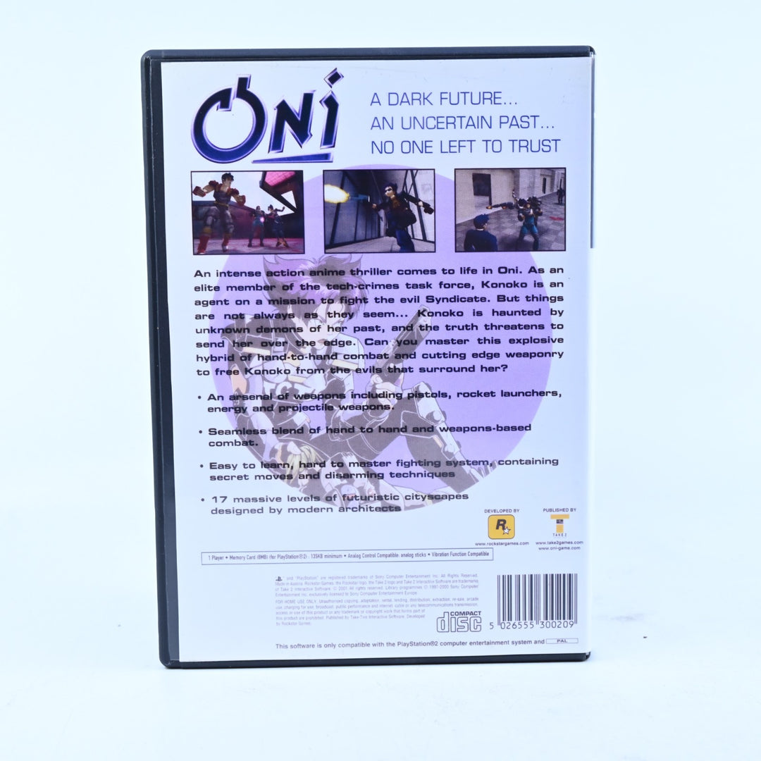 Oni - Sony Playstation 2 / PS2 Game + Manual - PAL - MINT DISC!
