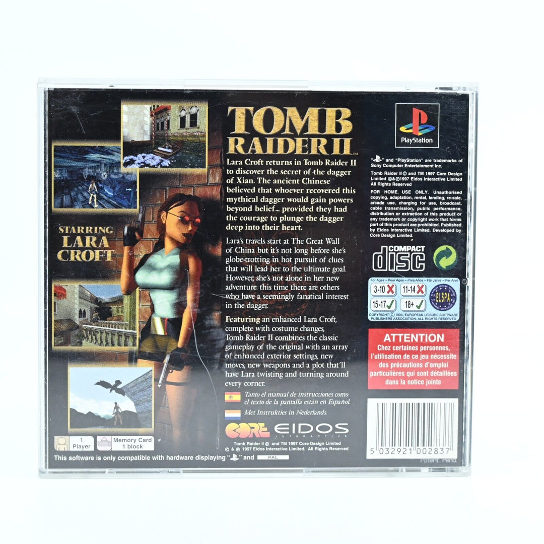 Tomb Raider II - Sony Playstation 1 / PS1 Game - PAL - MINT DISC!