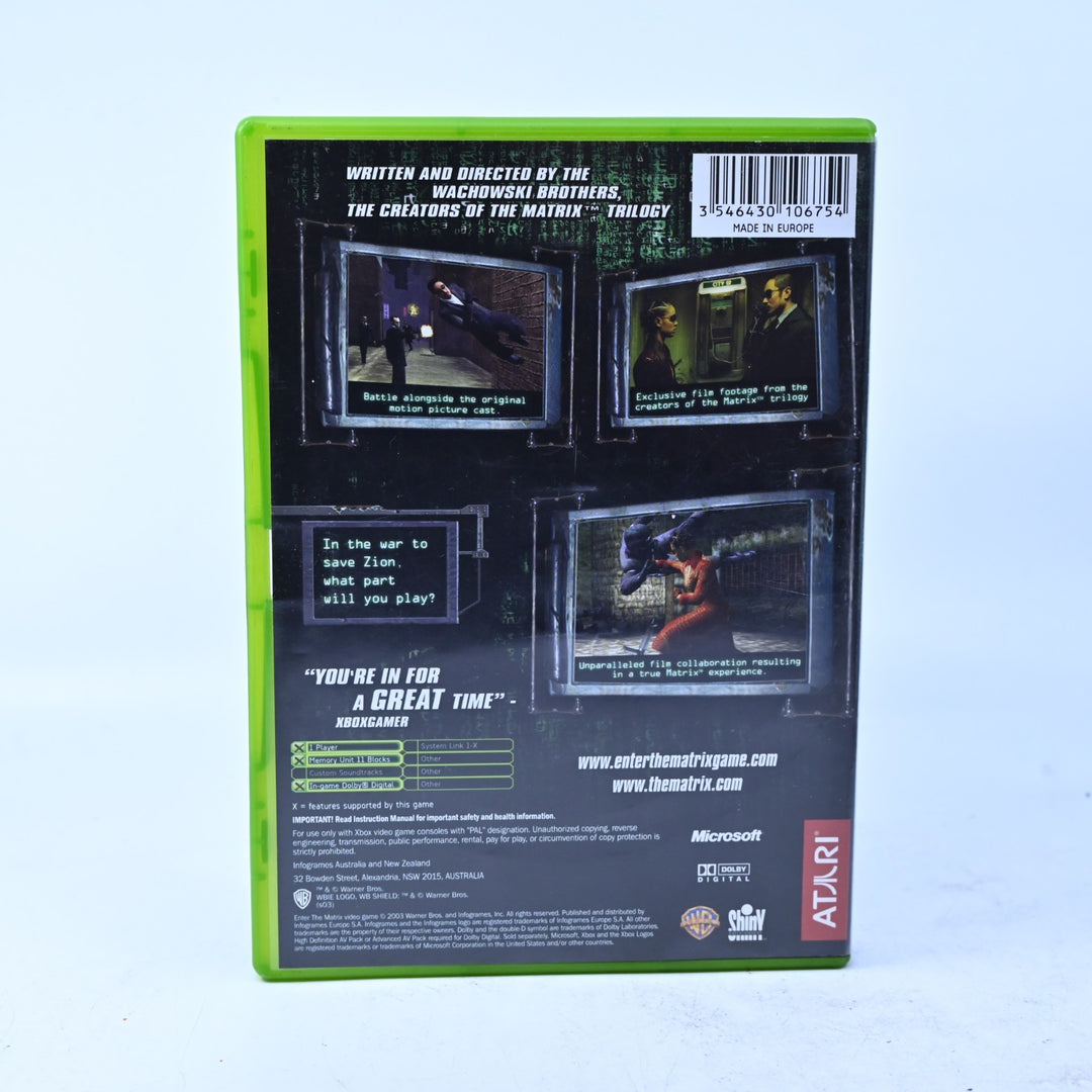 Enter the Matrix - Original Xbox Game + Manual - PAL - MINT DISC!